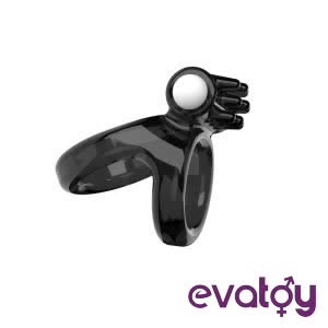 Evatoy SM Çift Halkalı Güçlü Titreşimli Penis Halkası