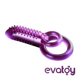 Evatoy SM Klitoris Uyarıcılı Tırtıklı Penis Halkası