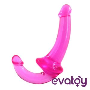 Evatoy SM Lezbiyen  Çift Uçlu Straplez Dildo