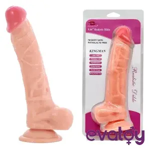 Evatoy 24,5 cm.Realistik Vantuzlu Dildo Penis   