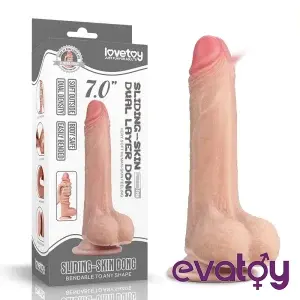 LoveToy Sliding 17.5 Cm. Çift Katmanlı Dildo