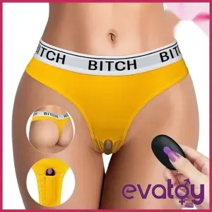 Uzanktan Kumandalı Seksi Bitch Titreşimli Tanga