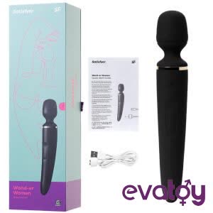 Evatoy Satisfyer Wand-er Woman 34 Cm Siyah/Gold Vibratör